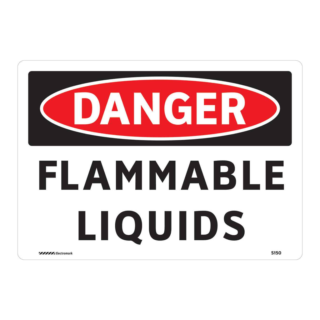Brady DANGER Flammable Liquids Sign