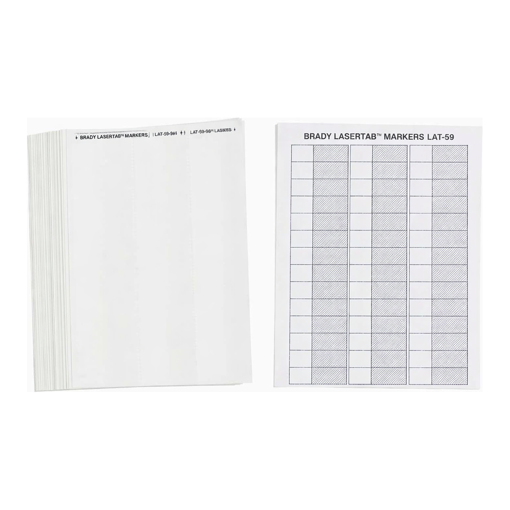 Brady LaserTabClear Polyester Labels