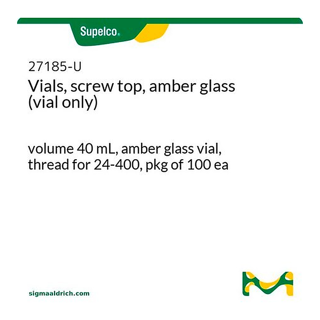 Merck PK100 SCREW TOP AMBER VIAL 40ML