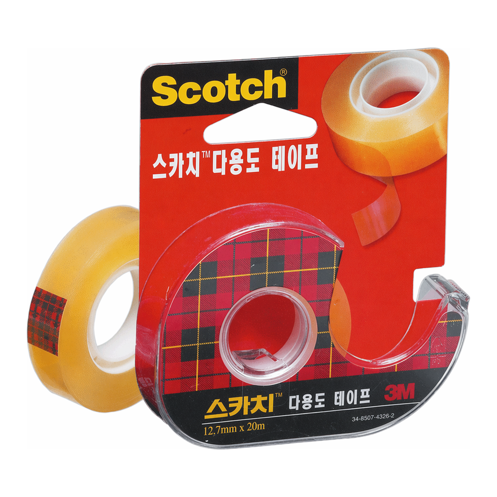 Daihan Science 3M Scotch Multiuse Transparent Tape, Dispenser-or 3″Core-type, w12·18·24mmFor