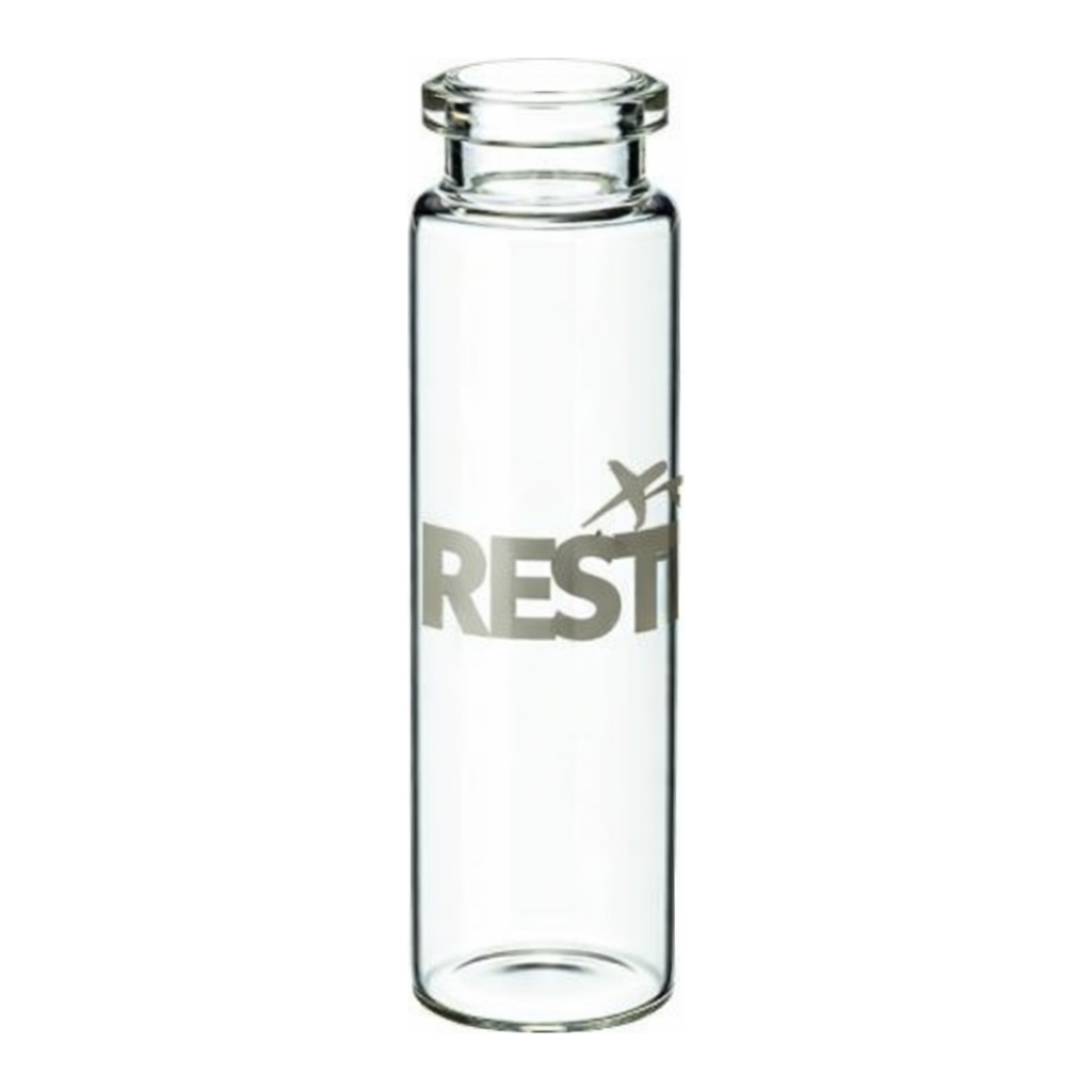 Restek Vials, Headspace, 20mL, 23X75, 20mm Crimp Flat Bottom 1000 Pk