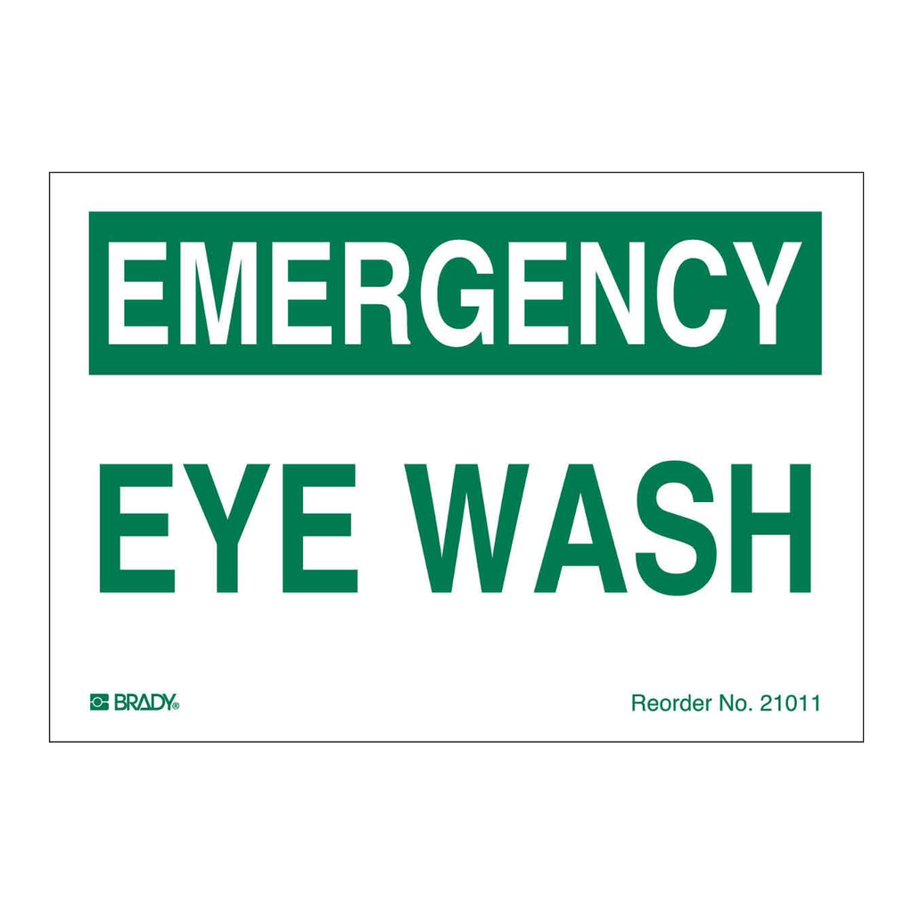 Brady Reflective Eye Wash Labels