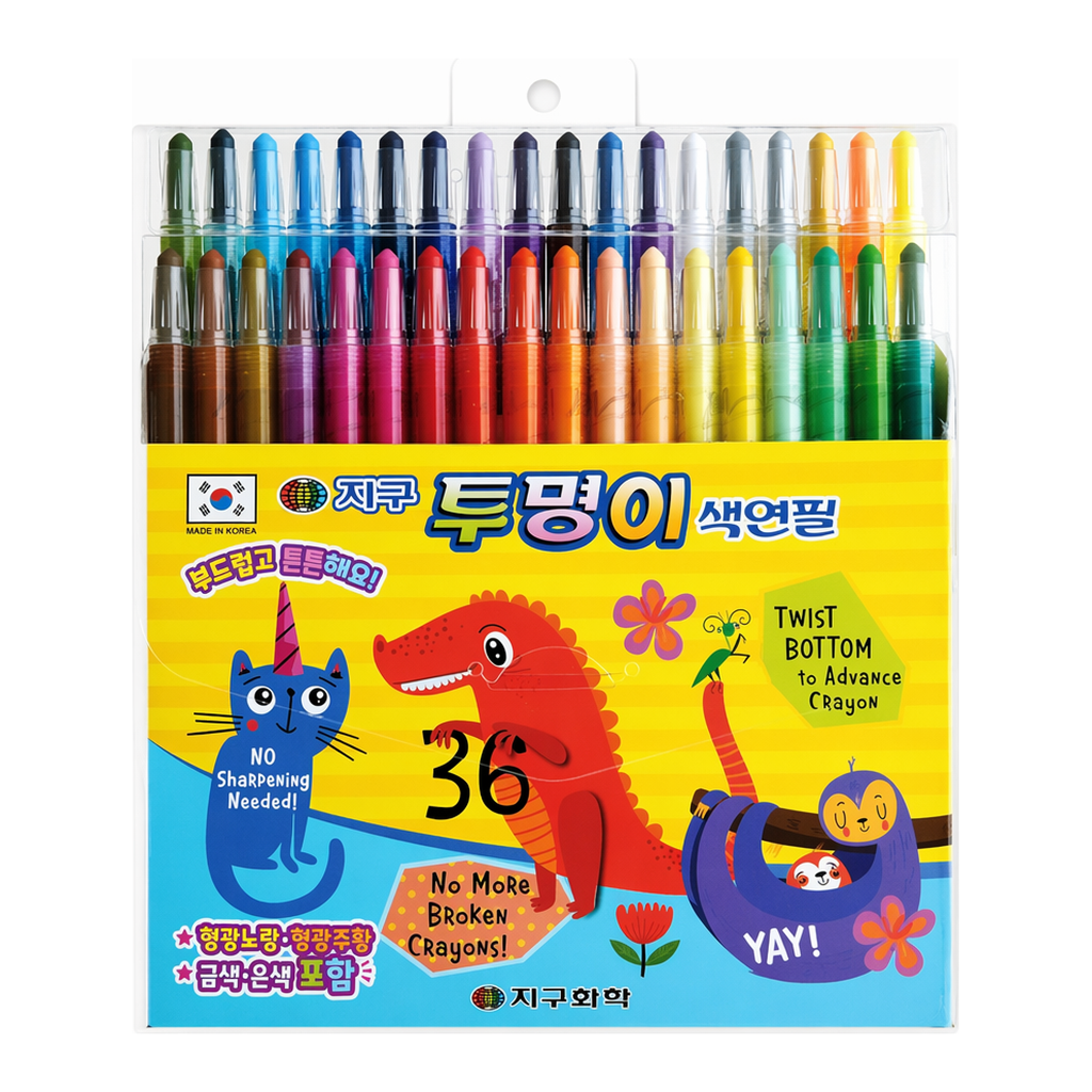 OFFICENEX 지구화학 투명이색연필 36색