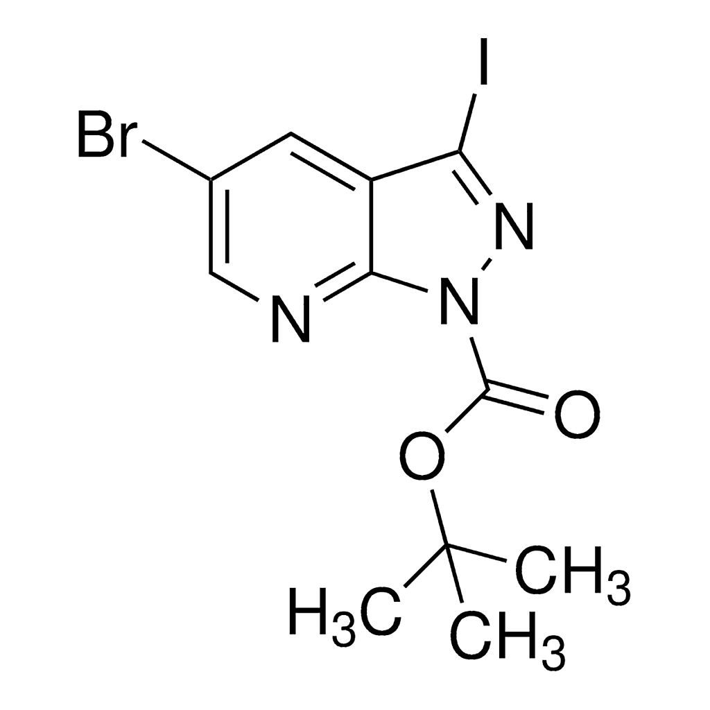 Merck tert-Butyl 5-bromo-3-iodo-1H-pyrazolo[3,4-b]pyridine-1-carboxylate
