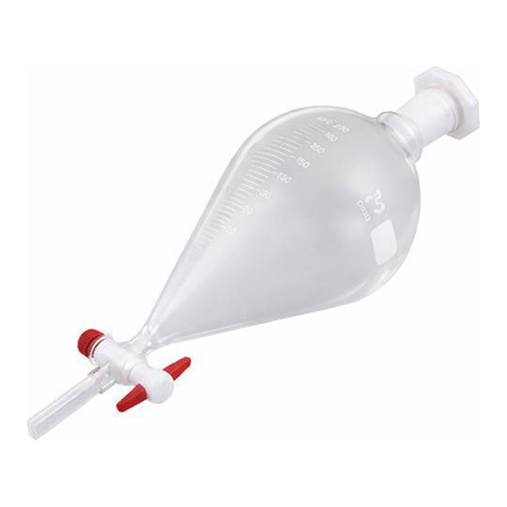 AS ONE Separatory Funnel with Scale (Sphere Type), 둥근형 분액깔때기 (눈금 부속)