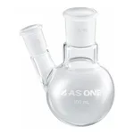 AS ONE 2 Neck Flask 100mL Side Tube Ground Glass Joint 15/25