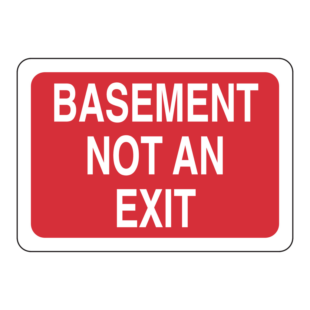 Brady Basement Not An Exit Sign
