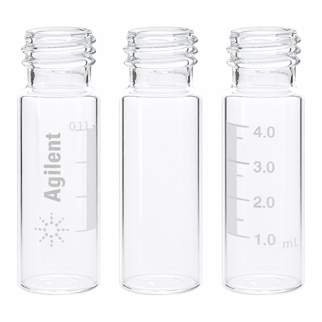 Agilent Vial,screw,4ml,clr,WrtOn,100PK