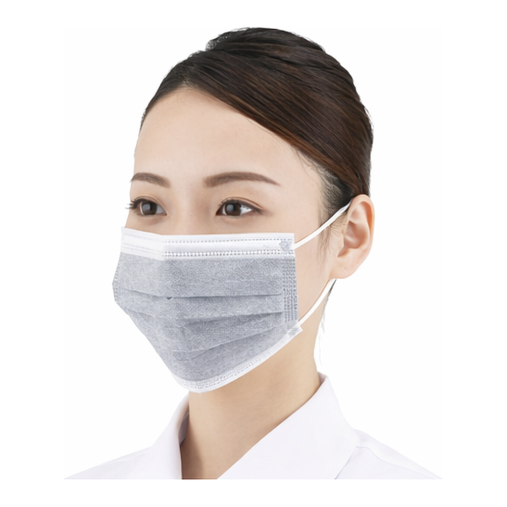AS ONE Activated Carbon Mask, ear hook 1pc/bag x 50, bag Included