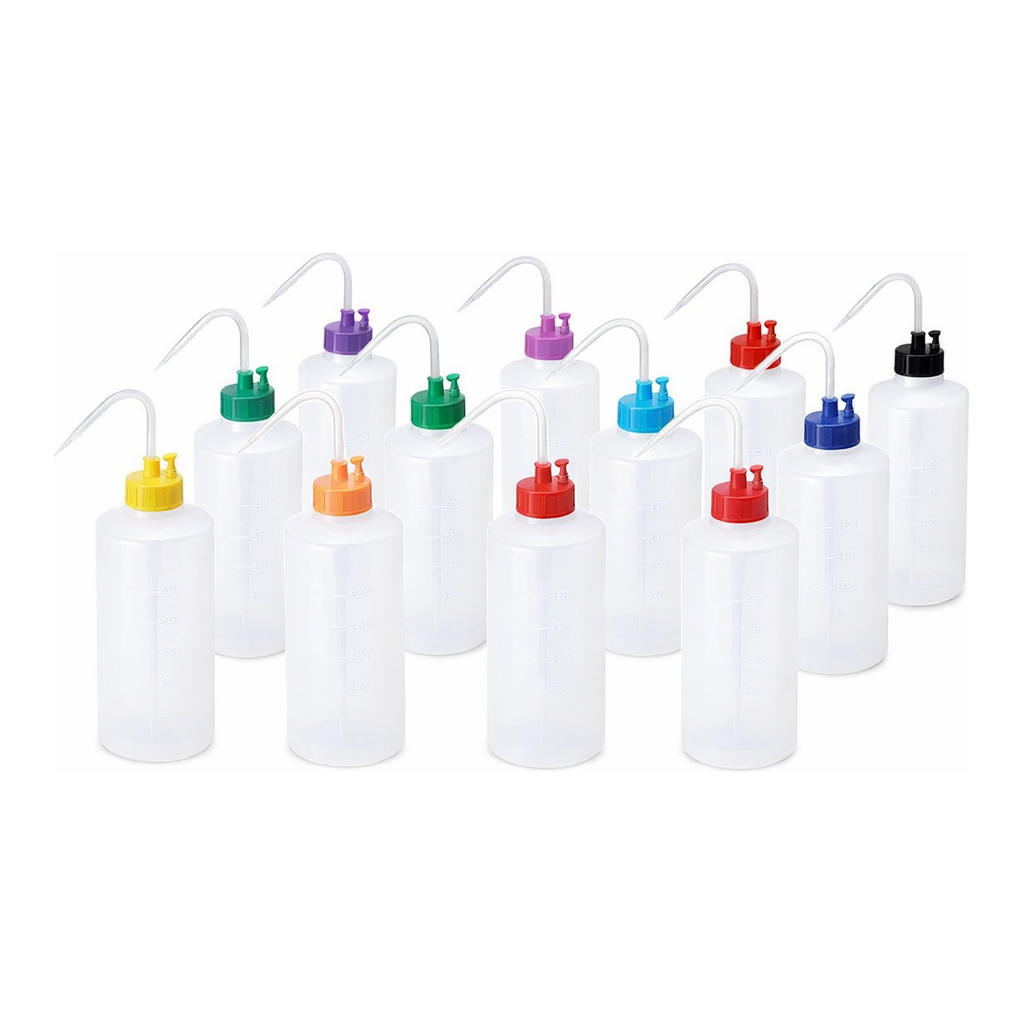 AS ONE NT Colorrful Washing Bottle (Wide-mouth) B type, 1L, 12 pieces, NT 컬러 세척병 (광구) B타입, 1L, 1팩(12개)