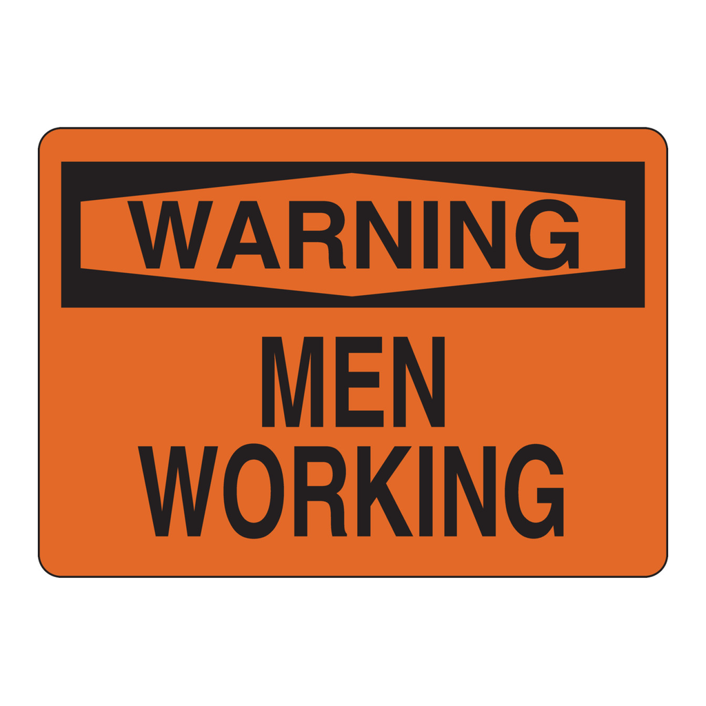 Brady WARNING Men Working Sign