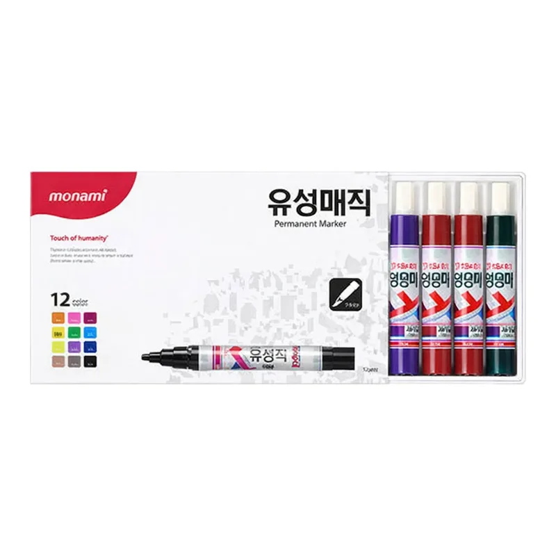 OFFICENEX 모나미 유성매직12색세트(2.0mm)