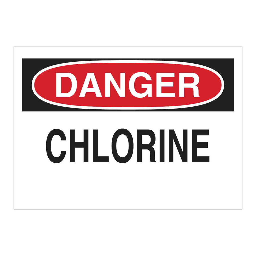 Brady DANGER Chlorine Sign