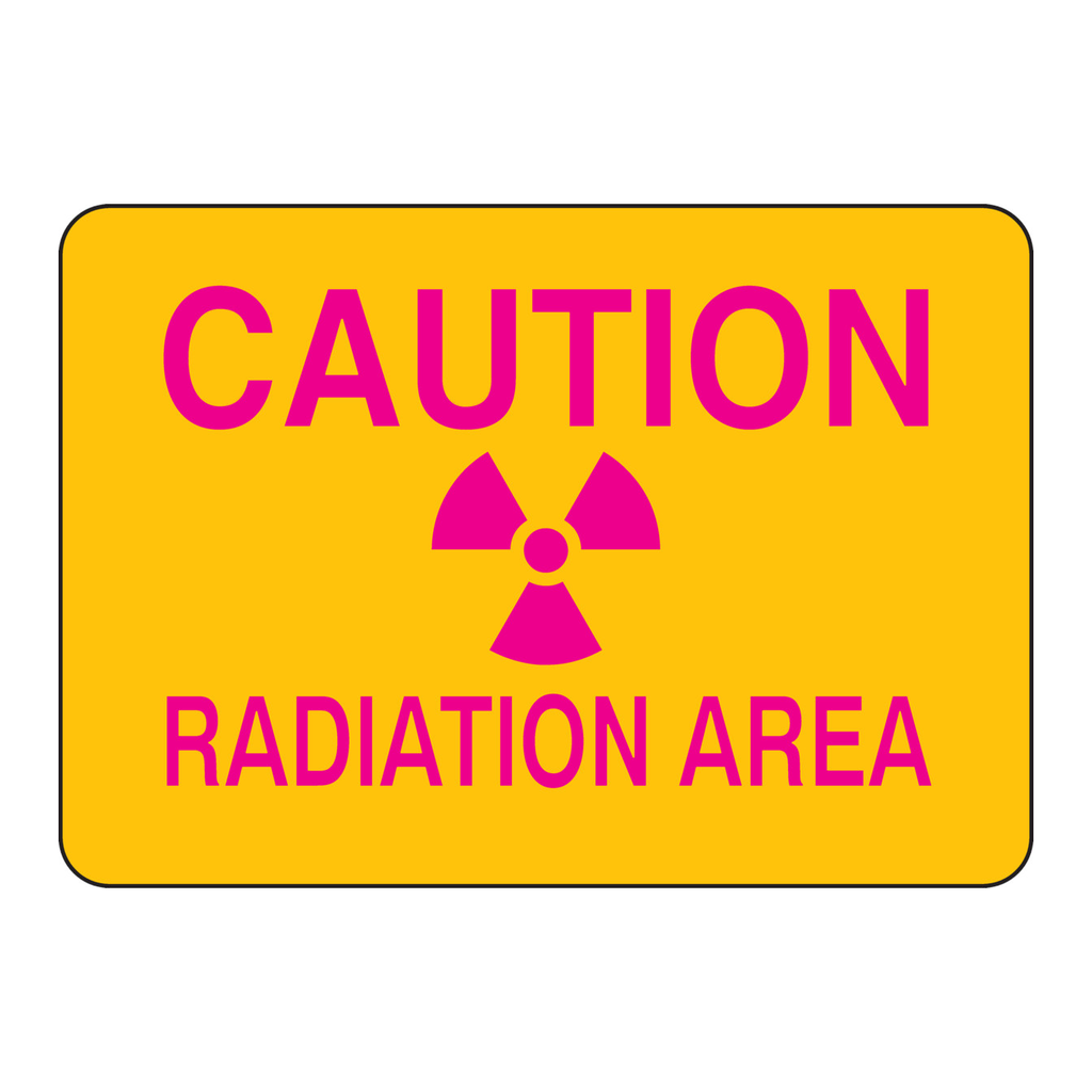 Brady CAUTION Radiation Area Sign