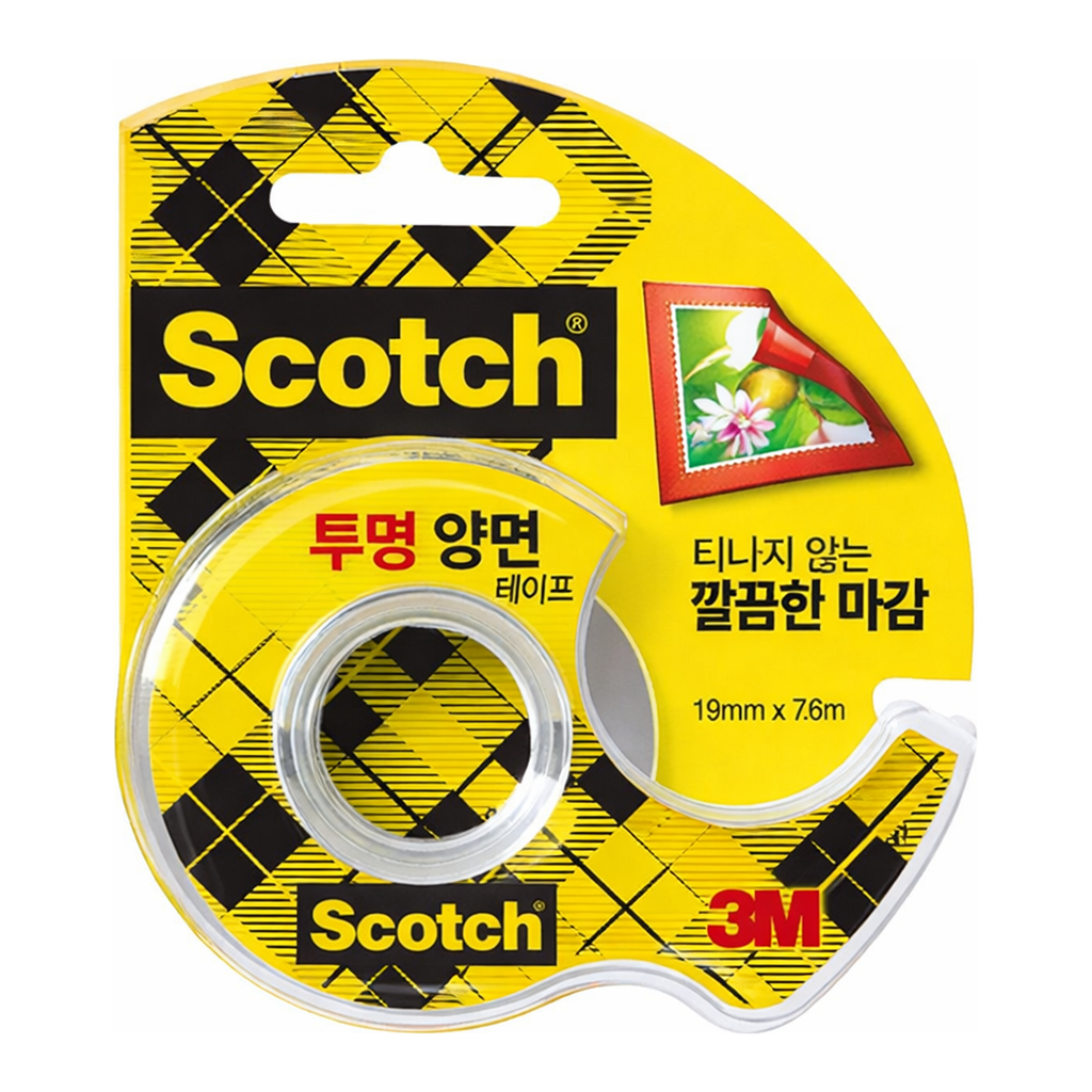 OFFICENEX 3M 스카치 투명 양면테이프 136D(12.7mmx6.35m)