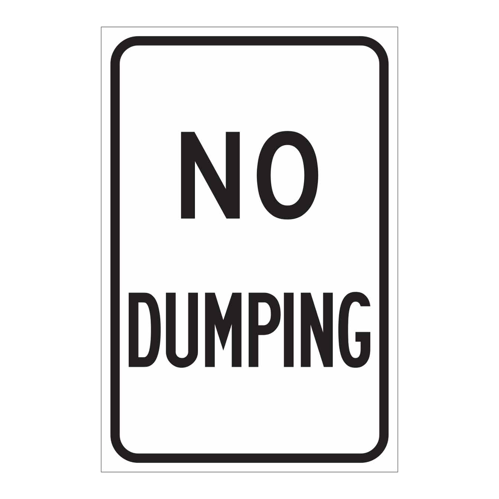 Brady No Dumping Sign