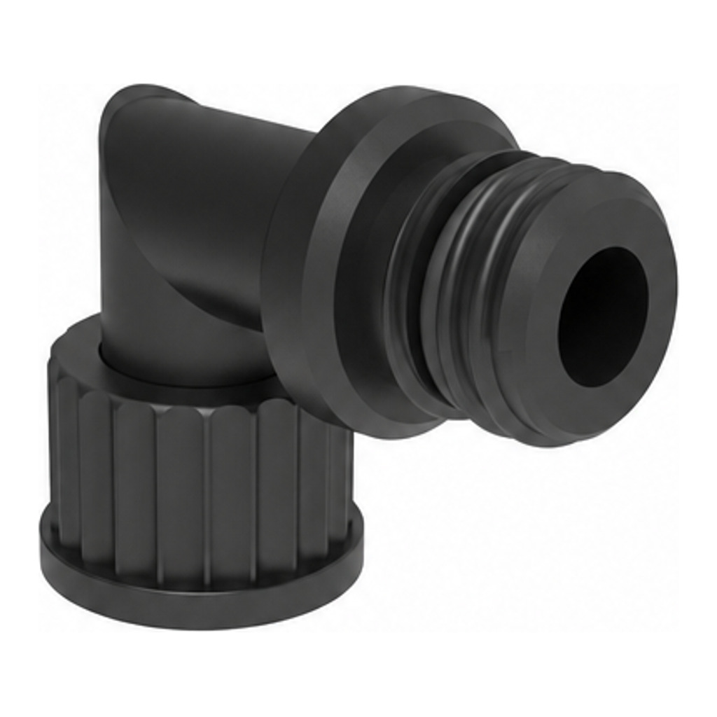 Angled adapter, 2x GL25 (f-m)