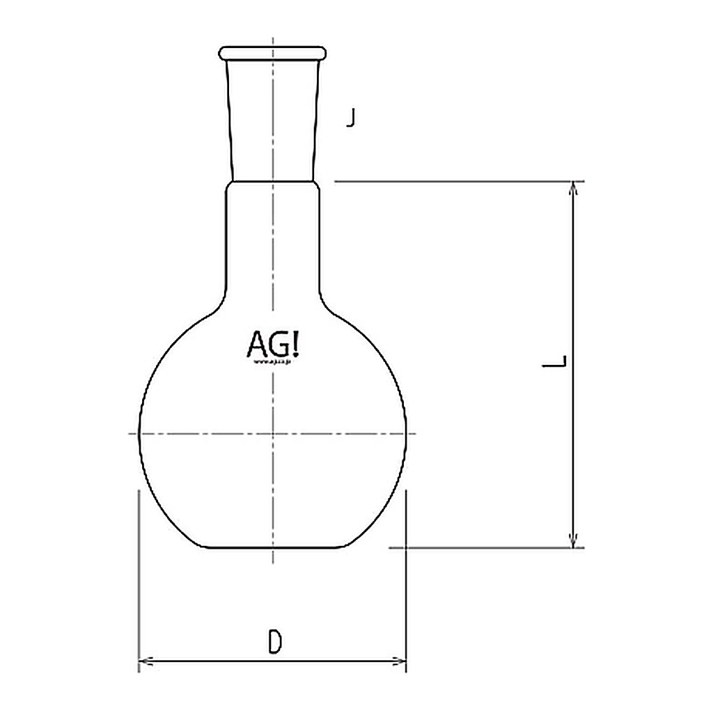 AS ONE Flat Bottom Flask 2000mL, 평저 플라스크 2000mL
