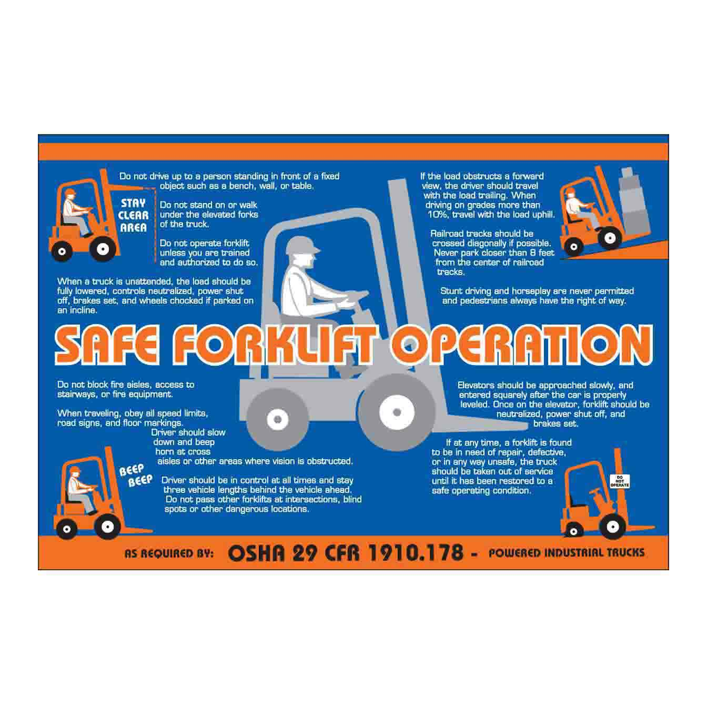 Brady Safe Forklift Operation Poster