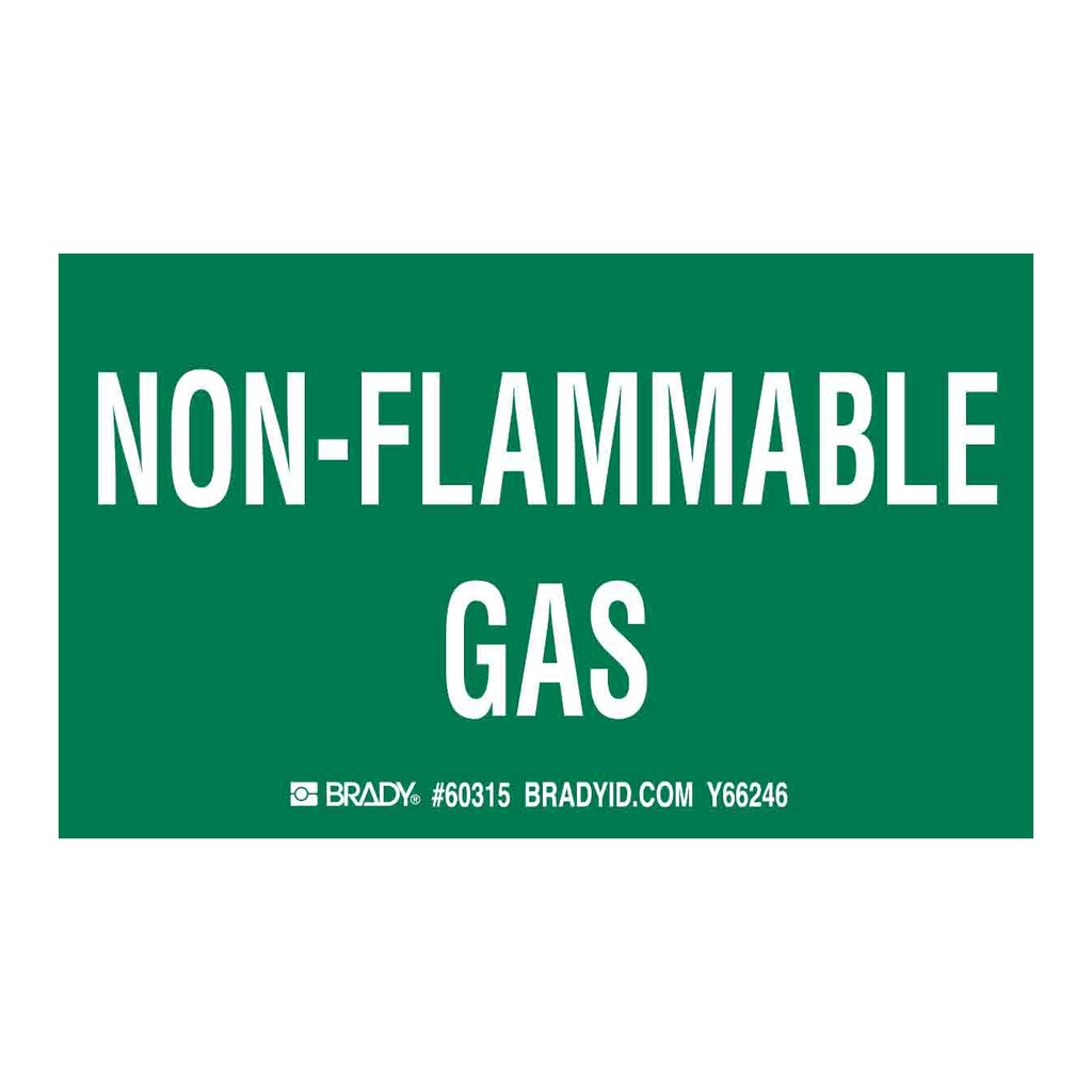 Brady NON-FLAMMABLE GAS Labels