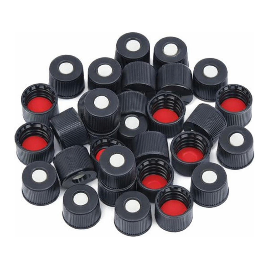 Restek Vial Cap & Septa, 8-425 Black Top Hat PTFE Sil Septa Closure 100Pack
