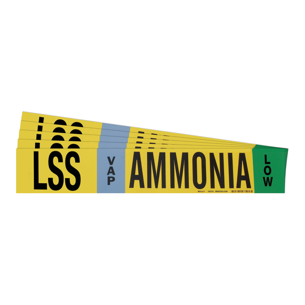 Brady LSS VAP AMMONIA LOW Polyester Pipe Markers