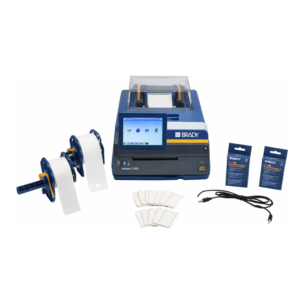 Brady J7300 Industrial Inkjet Color Label Printer WiFi with Safety and Facility ID Software and Lockout Tagout Materials Kit