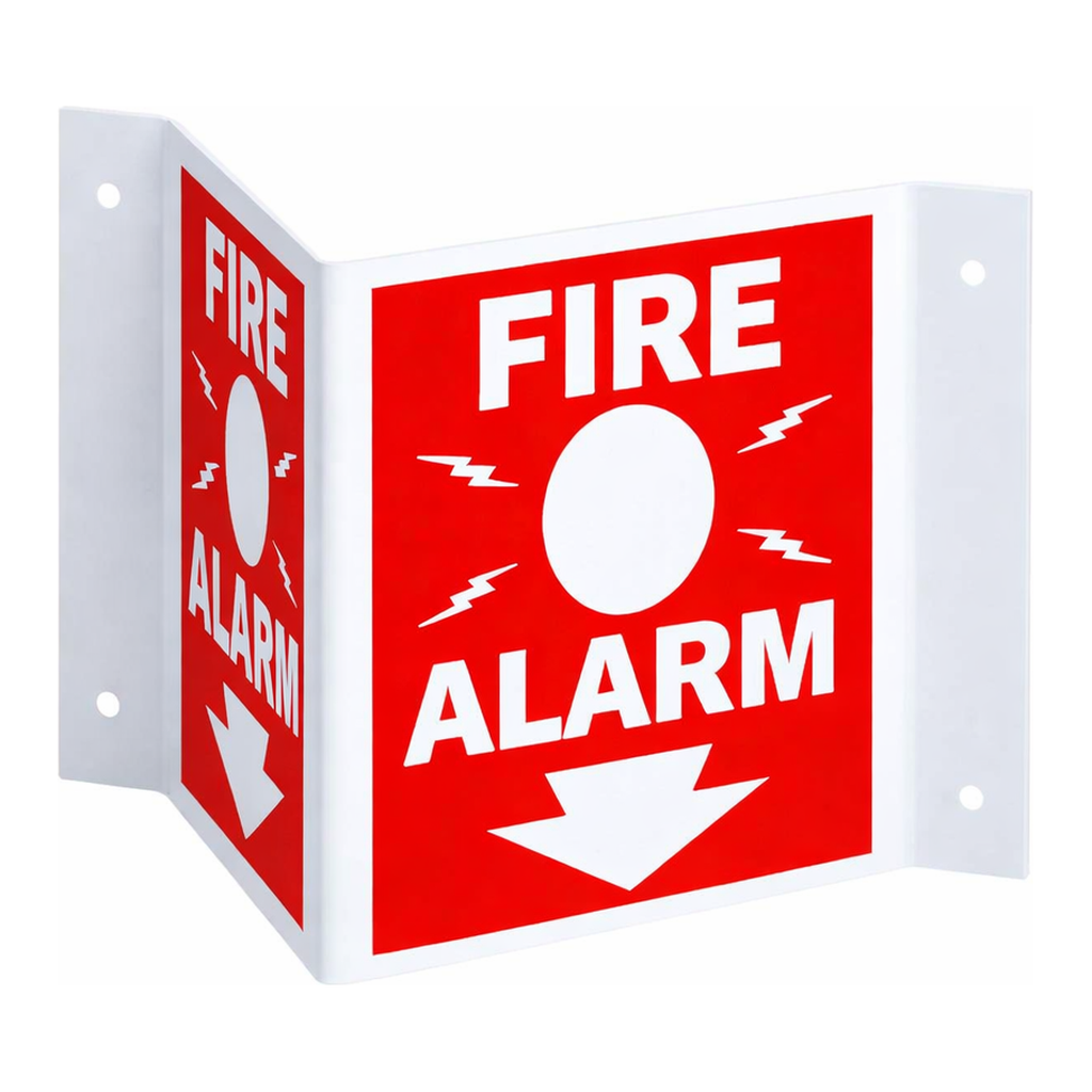 Brady V Fire Alarm Sign