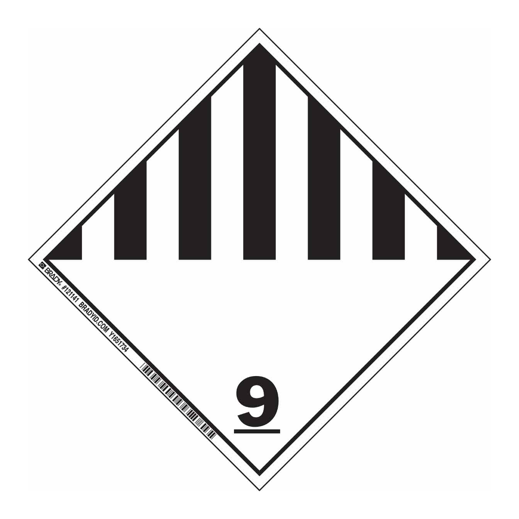 Brady 9 Hazardous Material Shipping Labels