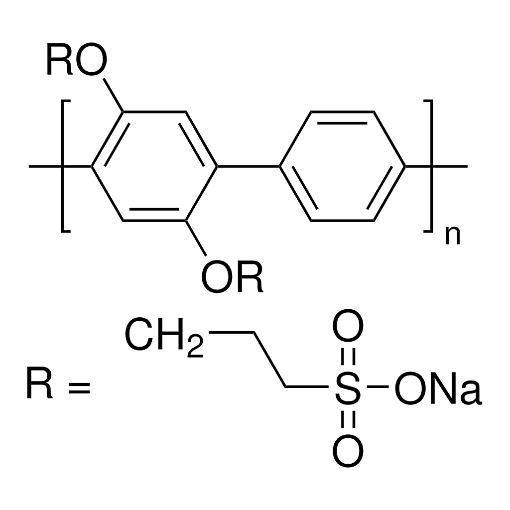 Merck Poly(2,5-bis(3-sulfonatopropoxy)-1,4-phenylene, disodium salt-alt-1,4-phenylene)