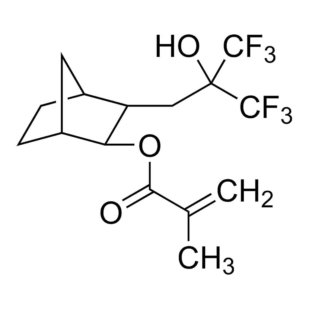 Merck 2-[(1',1',1'-Trifluoro-2'-(trifluoromethyl)-2'-hydroxy)propyl]-3-norbornyl methacrylate