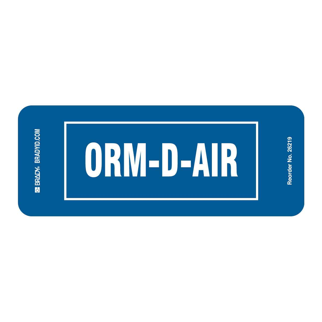 Brady ORM-D-AIR Labels