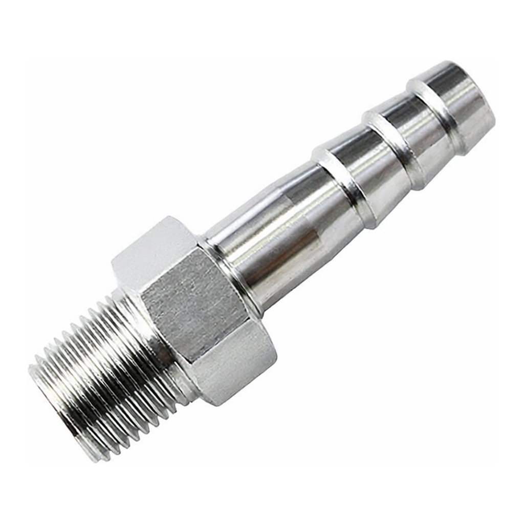 CHEMYX SYRINGE FITTING HOSE BARB 1/8 NPT x 1/4 HOSE ID