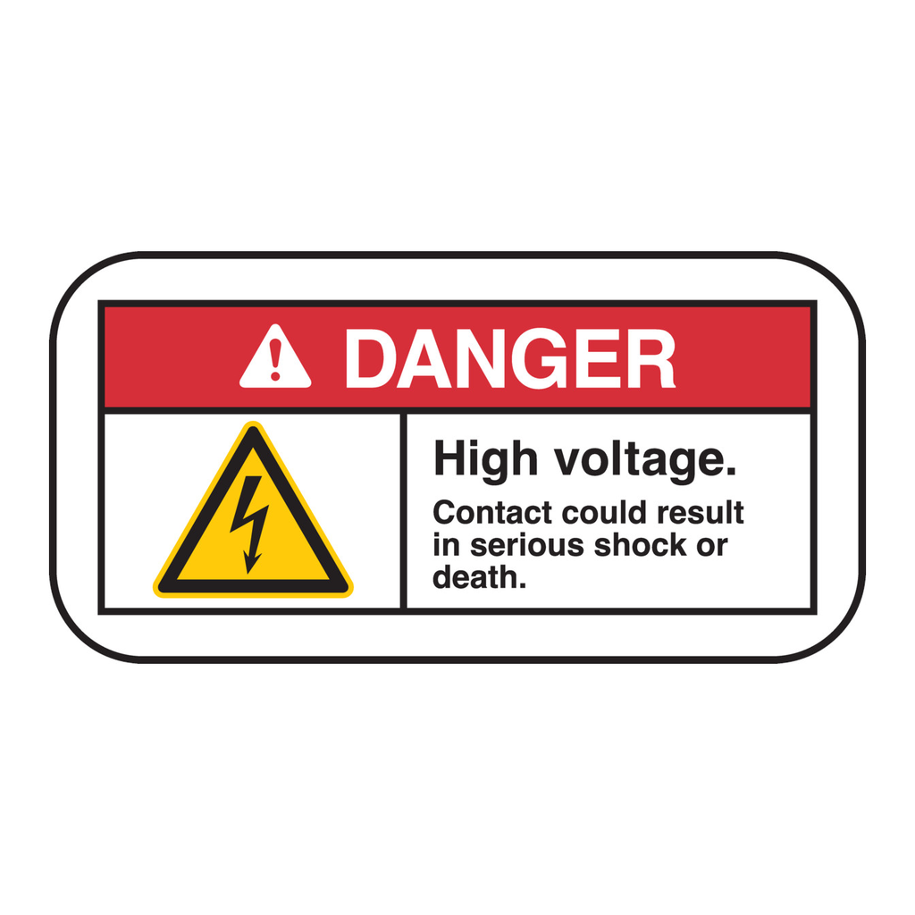Brady DANGER High Voltage. Contact Could Result In Serious Shock Or Death. Sign
