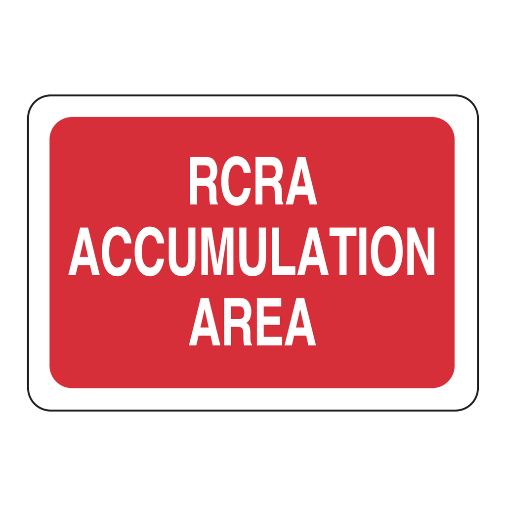 Brady Rcra Accumulation Area Sign