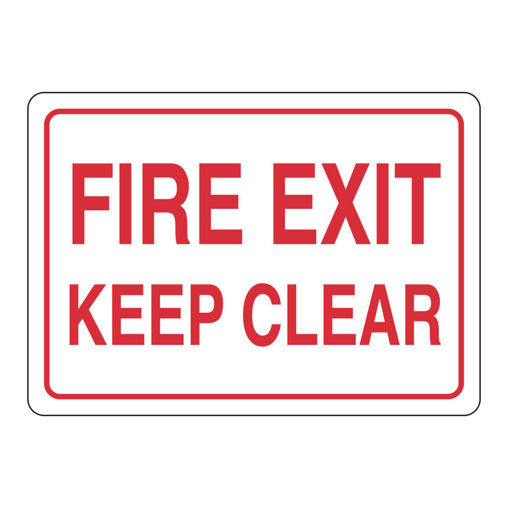 Brady Fire Exit Keep Clear Sign
