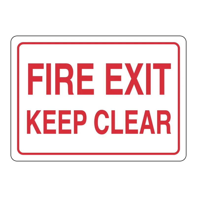 Brady Fire Exit Keep Clear Sign