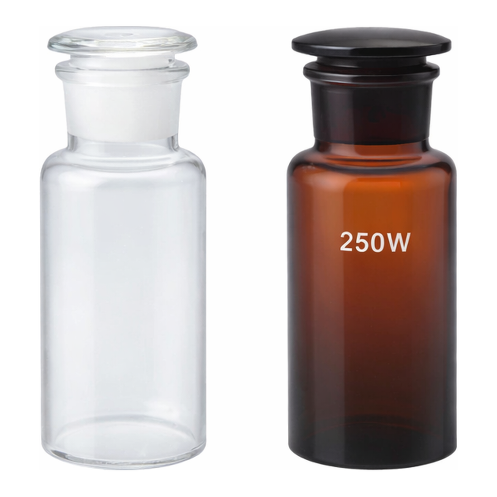 AS ONE Reagent Bottle Glass Wide, 광구스토퍼병