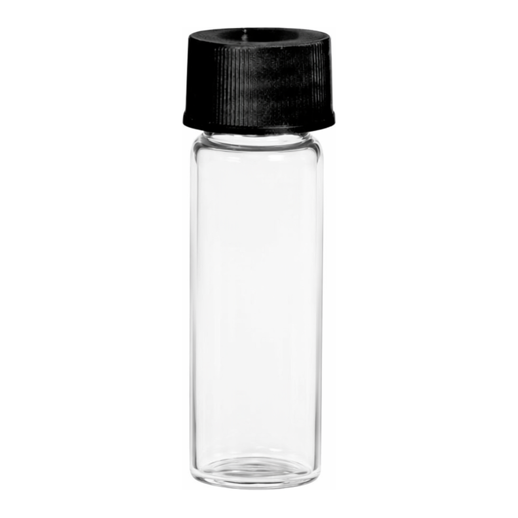 Waters Clear Glass 15 x 45 mm Screw Neck Vial, with Cap and PTFE Septum, 4 mL Volume, 1440/pk