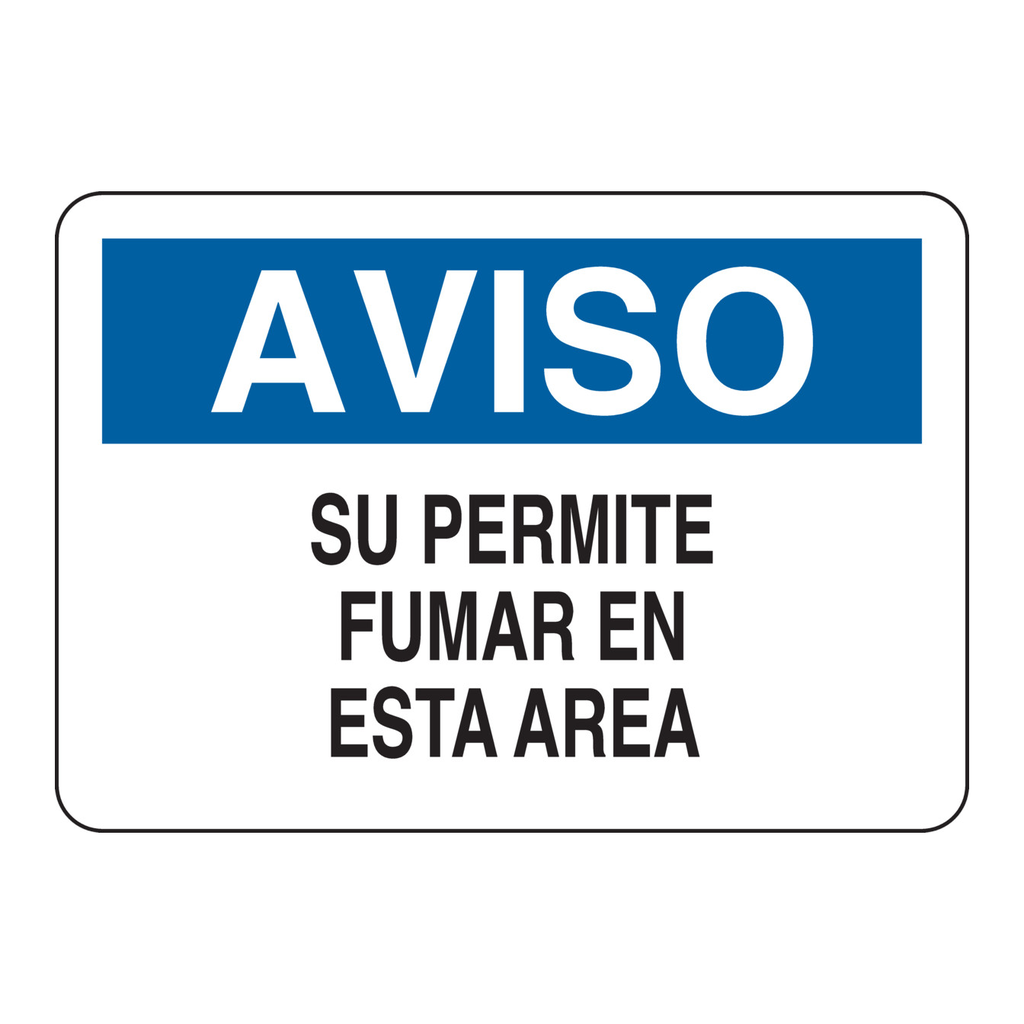 Brady AVISO Se Permite Fumar En Esta Area Sign
