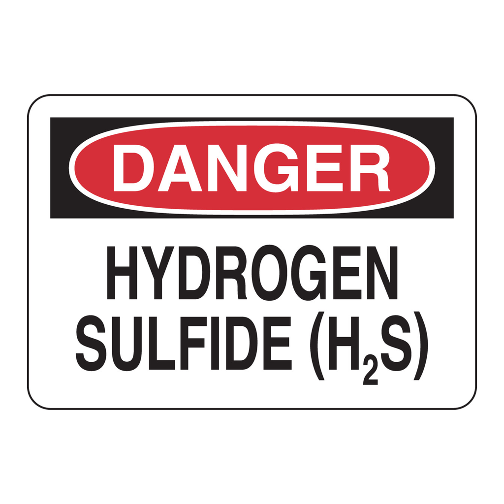 Brady DANGER Hydrogen Sulfide (H2S) Sign
