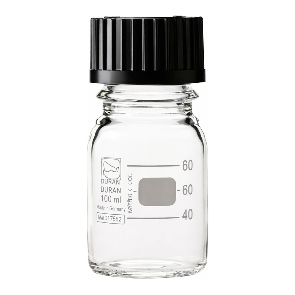 AS ONE Screw-Top Bottle Round White (DURAN ®), 듀란시약병(스크루캡,원형)