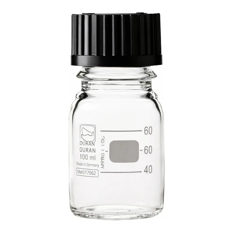 AS ONE Screw-Top Bottle Round White (DURAN ®), 듀란시약병(스크루캡,원형)