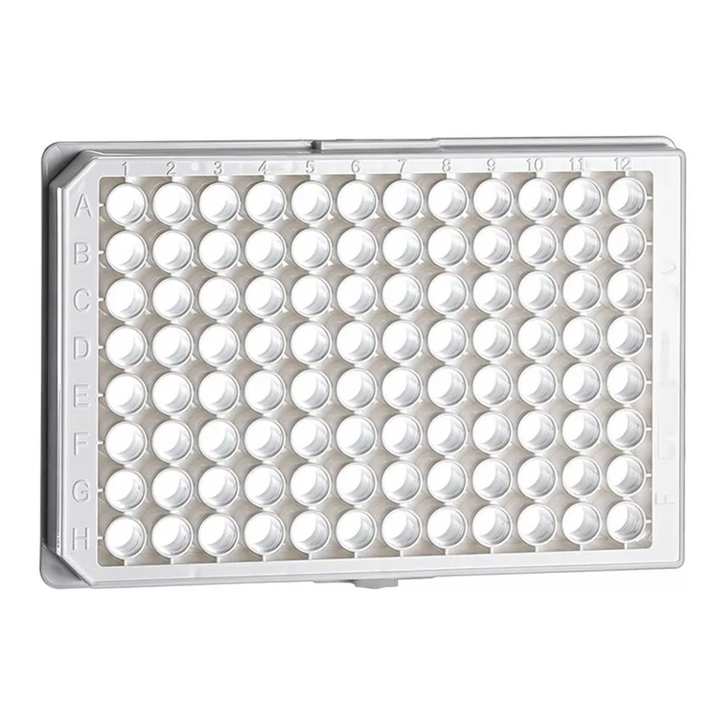 Greiner Bio One CELL CULTURE MICROPLATE, 96 WELL, PS, F-BOTTOM(CHIMNEY WELL), µCLEAR®, WHITE, ADVANCED TC, LID WITH CONDENSATION RINGS, STERILE, 8 PCS./BAG