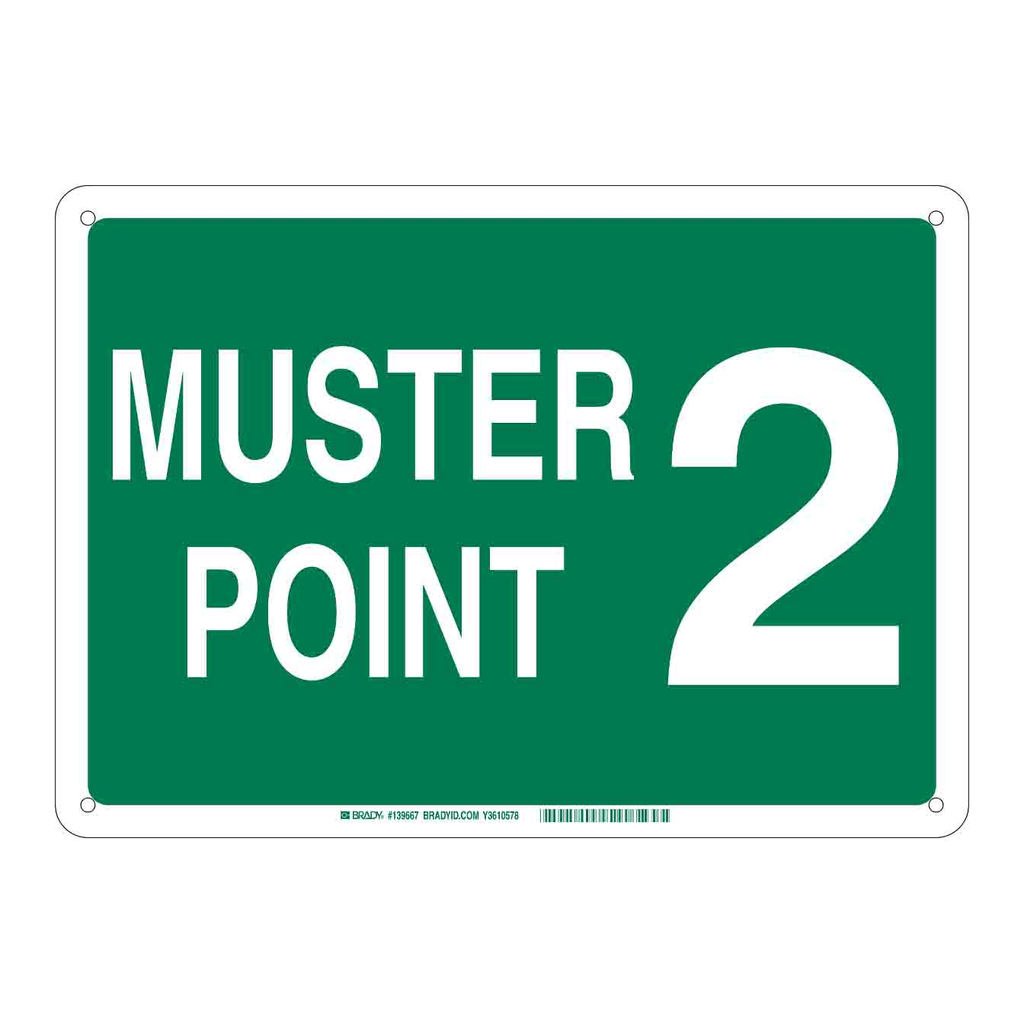 Brady Muster Point 2 Sign