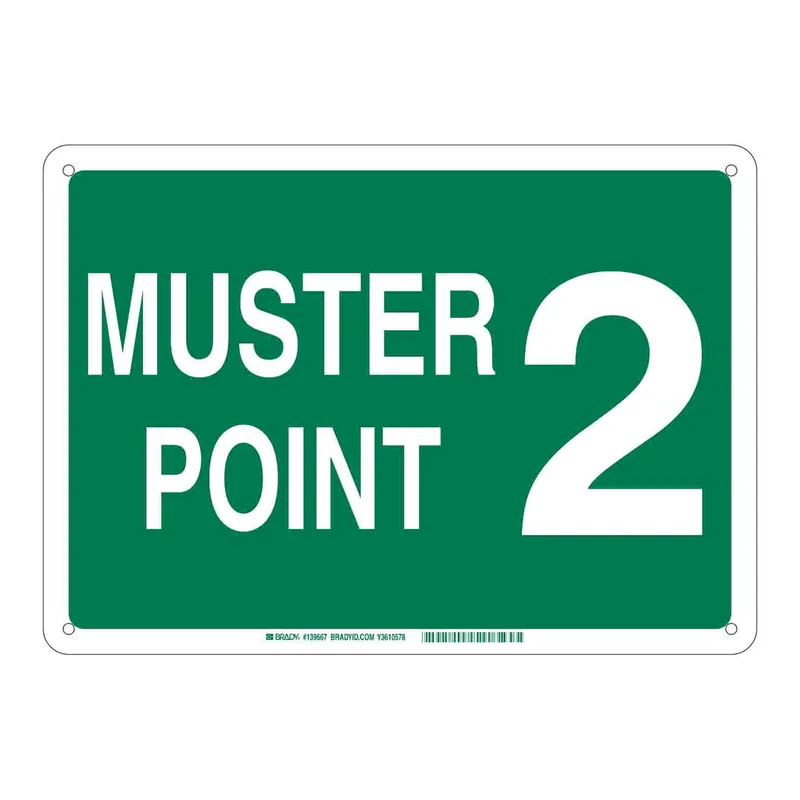 Brady Muster Point 2 Sign