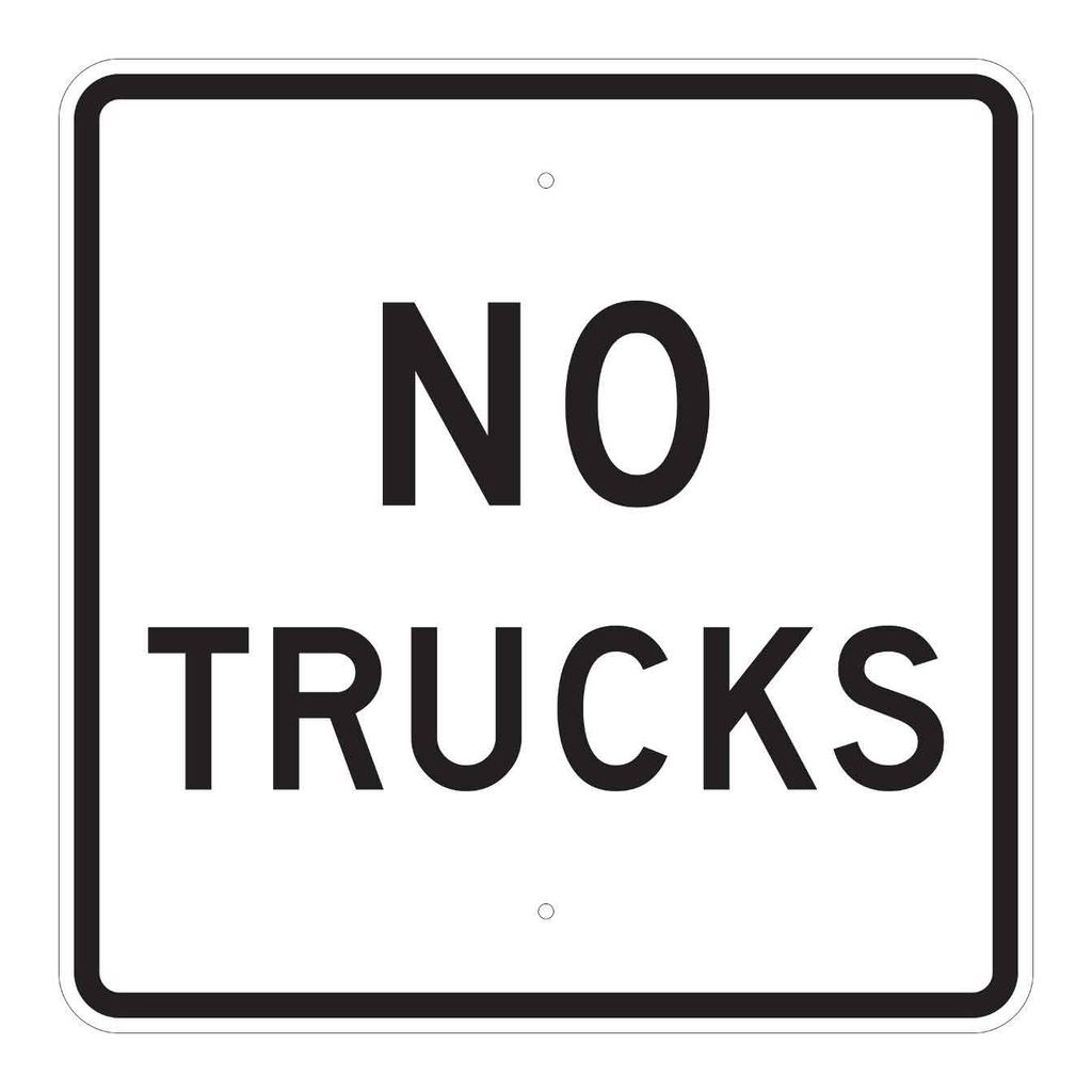 Brady No Trucks Sign