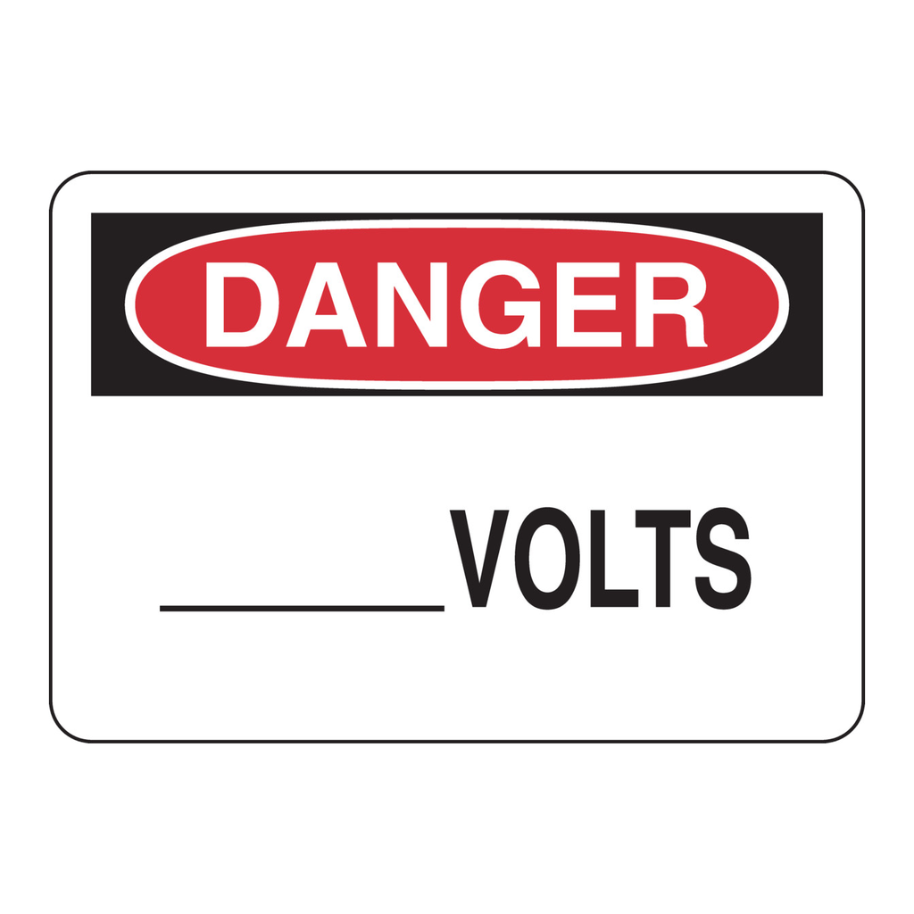 Brady DANGER___ Volts Sign