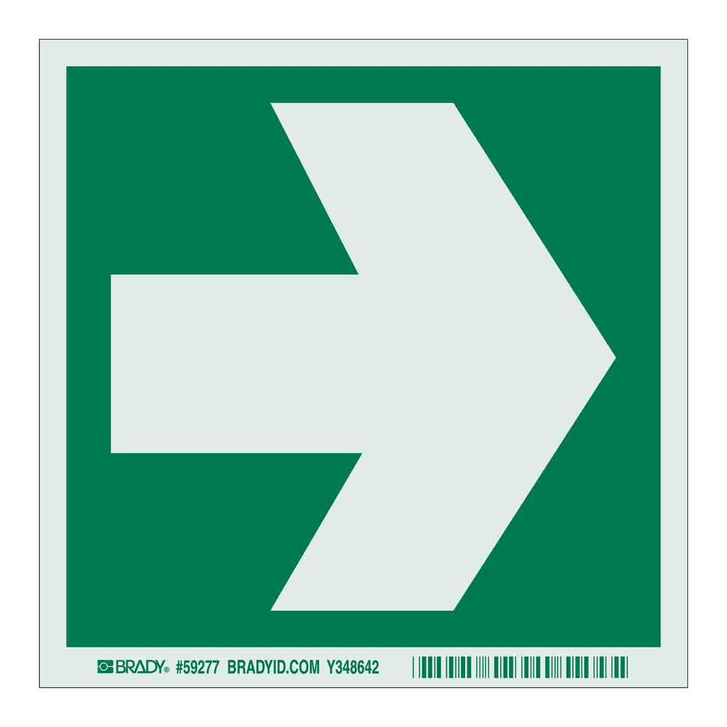 Brady BradyGlo Right Arrow Sign