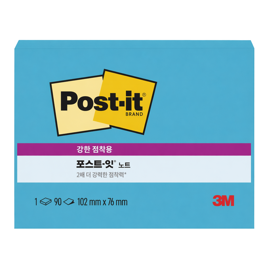 OFFICENEX 3M 포스트잇 강한점착용 657-1SSEB 일렉트릭 블루